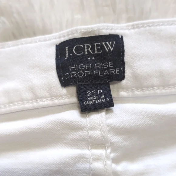 🔴SALE! J. Crew White High Rise Crop Flare Jean Size 27 Petite - Picture 11 of 16